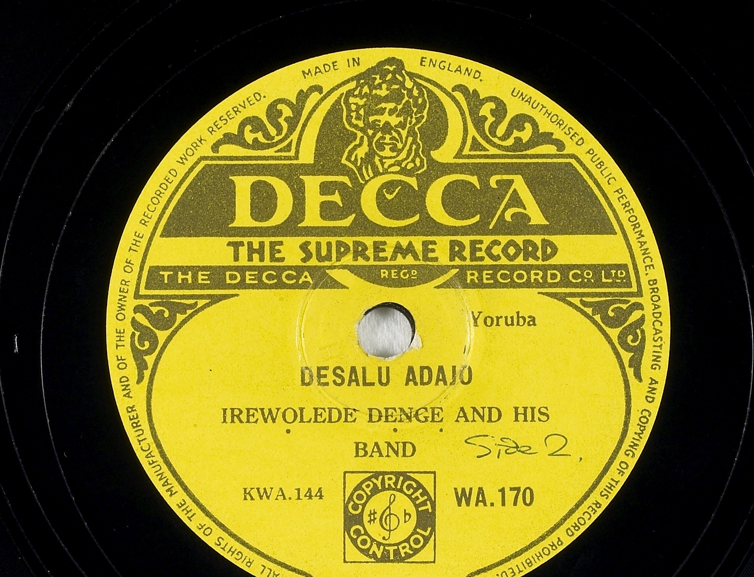 BRITISH LIBRARY SOUND ARCHIVE DECCA WEST AFRICA SERIES 8th March 2022