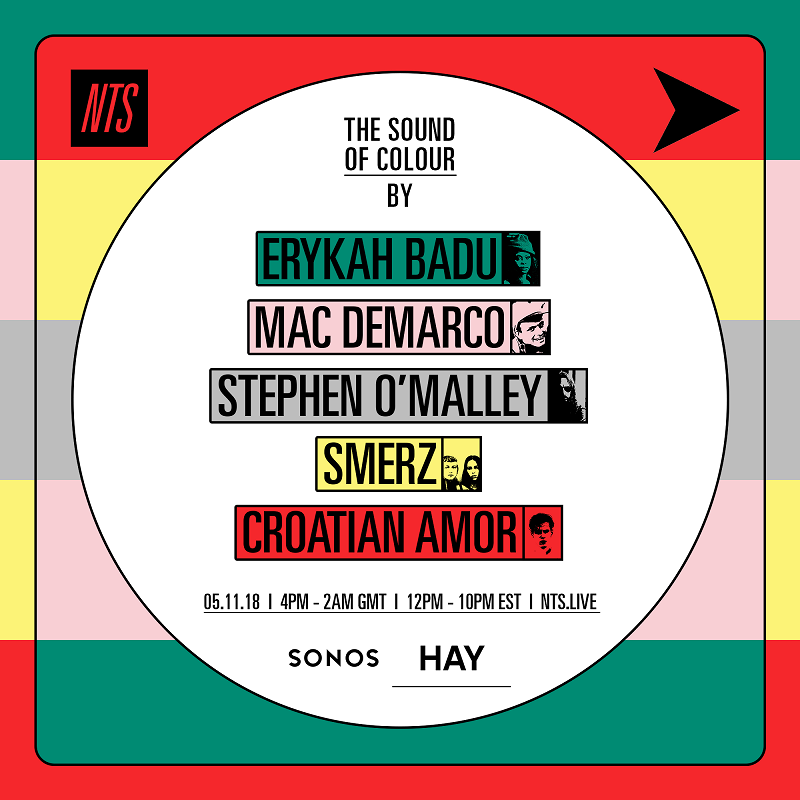 NTS x Sonos x Hay: The Sound of Colour 30 Oct 2018 Incoming